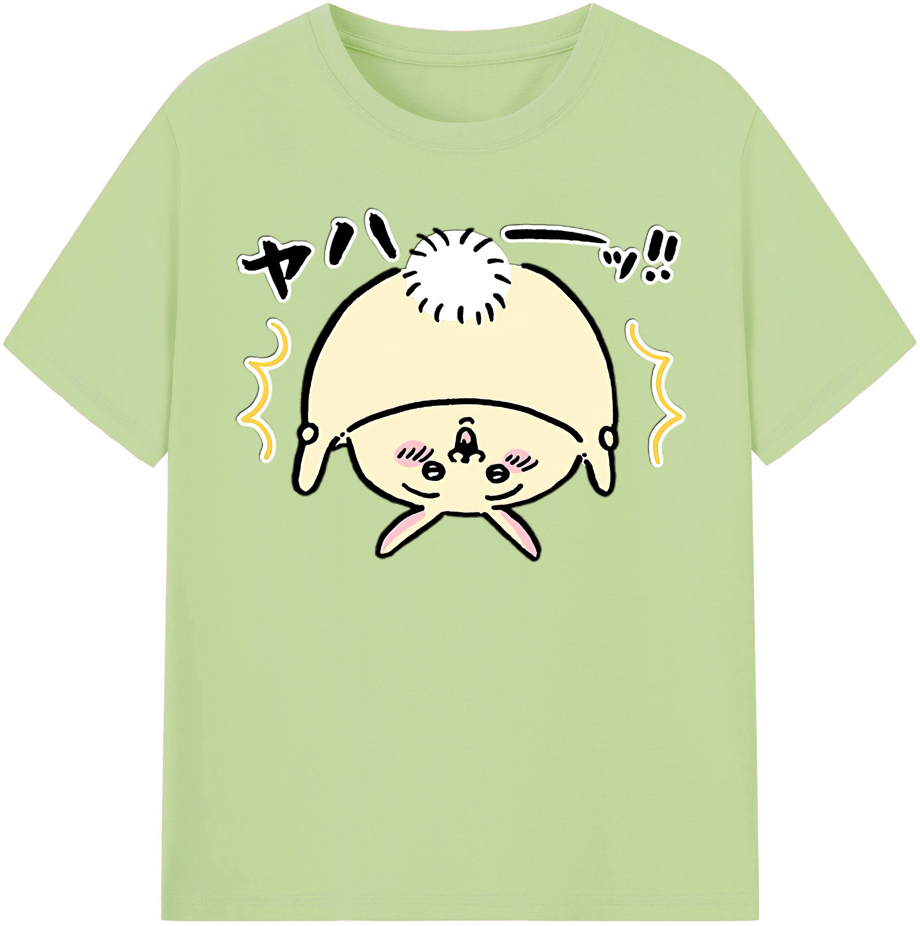 （画像用） ちいかわ うさぎ Chii-kawa usagi 綿100％半袖Tシャツ（フロントプリント）